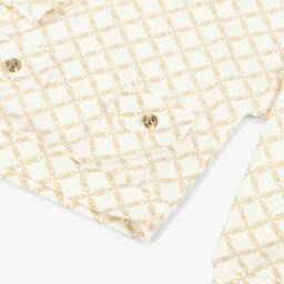 Michael Kors Kids-Girls Elegant Ivory & Beige Hoodie | Childrensalon Outlet