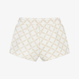 Michael Kors Kids-Girls Elegant Ivory & Beige Shorts | Childrensalon Outlet
