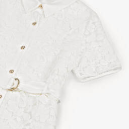 Michael Kors Kids-Girls Elegant Ivory Lace Dress | Childrensalon Outlet