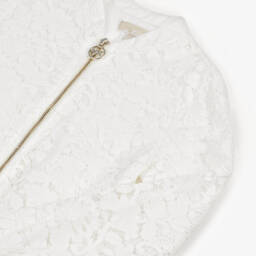 Michael Kors Kids-Элегантный кремовый кружевной жакет для девочек | Childrensalon Outlet