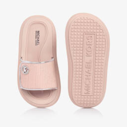Michael Kors Kids-Girls Glam Pink Logo Sandals | Childrensalon Outlet