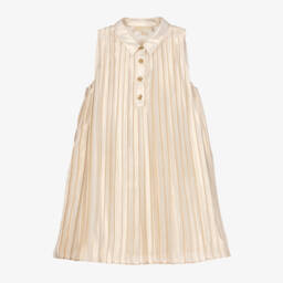 Michael Kors Kids-Girls Gleaming Belted Pleat Dress | Childrensalon Outlet
