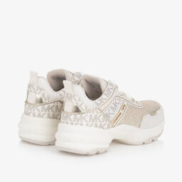 Michael Kors Kids-Girls Gold Chunky Faux Leather Trainers | Childrensalon Outlet