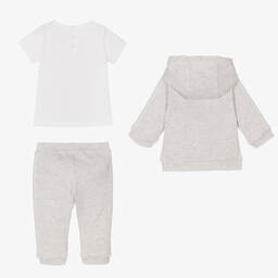 Michael Kors Kids-Girls Grey Cotton Tracksuit Set | Childrensalon Outlet
