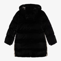 Michael Kors Kids-Girls Hooded Black Puffer Jacket | Childrensalon Outlet