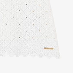 Michael Kors Kids-Girls Ivory Cotton Guipure Lace Dress | Childrensalon Outlet