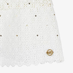 Michael Kors Kids-Girls Ivory Cotton Lace Dress | Childrensalon Outlet