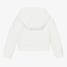 Michael Kors Kids-Girls Ivory Hooded Zip-Up Top | Childrensalon Outlet