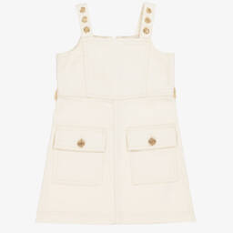 Michael Kors Kids-Girls Ivory Strappy Cotton Dress | Childrensalon Outlet