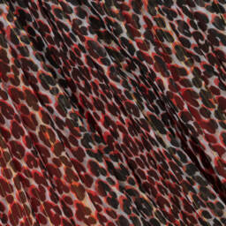 مايكل كورس كيدز-تنورة بطبعة فهد شيفون لون أحمر وأسود | Childrensalon Outlet