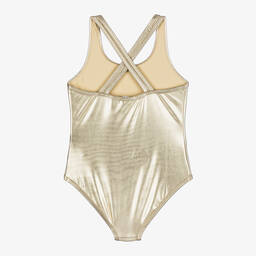 Michael Kors Kids-Girls Metallic Gold Swimsuit | Childrensalon Outlet