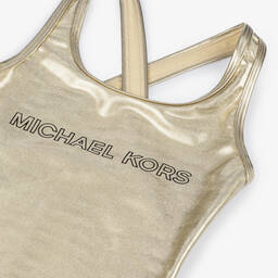 Michael Kors Kids-Girls Metallic Gold Swimsuit | Childrensalon Outlet