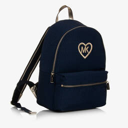 Michael Kors Kids-Girls Navy Blue & Gold Backpack | Childrensalon Outlet