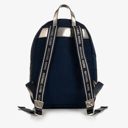 Michael Kors Kids-Girls Navy Blue & Gold Backpack | Childrensalon Outlet