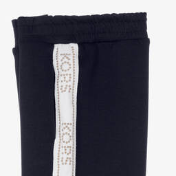 Michael Kors Kids-Girls Navy Blue Studded Joggers | Childrensalon Outlet