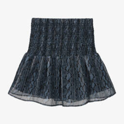 Michael Kors Kids-Girls Navy Serpent Pattern Skirt | Childrensalon Outlet