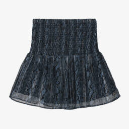 Michael Kors Kids-Girls Navy Serpent Pattern Skirt | Childrensalon Outlet