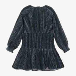 Michael Kors Kids-Girls Navy Snake Pattern Dress | Childrensalon Outlet