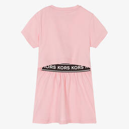 Michael Kors Kids-Girls Pink Cotton Jersey Logo Dress | Childrensalon Outlet