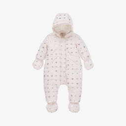 Michael Kors Kids-Girls Pink Logo Snuggle Snowsuit | Childrensalon Outlet