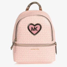 Michael Kors Kids-Girls Pink Logo Zippered Backpack | Childrensalon Outlet
