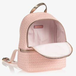 Michael Kors Kids-Girls Pink Logo Zippered Backpack | Childrensalon Outlet