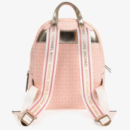 Michael Kors Kids-Girls Pink Logo Zippered Backpack | Childrensalon Outlet