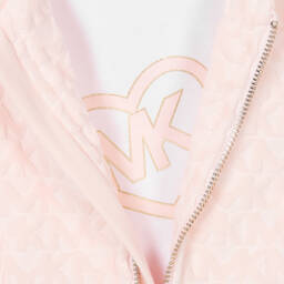 Michael Kors Kids-Girls Pink & White Monogram Tracksuit Set | Childrensalon Outlet