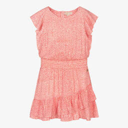 Michael Kors Kids-Красное платье в цветочек для девочек | Childrensalon Outlet