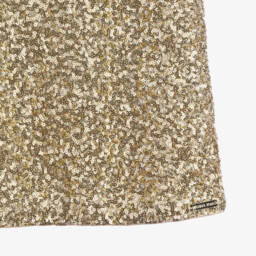 Michael Kors Kids-Girls Sequinned Gold Party Tee | Childrensalon Outlet