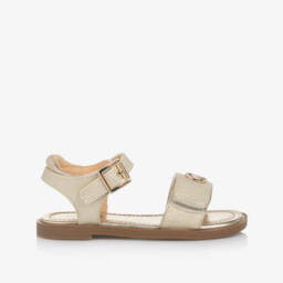 Michael Kors Kids-Girls Shimmering Gold Strap Sandals | Childrensalon Outlet