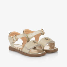 Michael Kors Kids-Girls Shimmering Gold Strap Sandals | Childrensalon Outlet