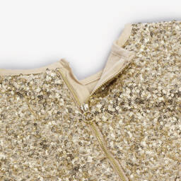 Michael Kors Kids-Girls Shimmering Golden Sequin Dress | Childrensalon Outlet