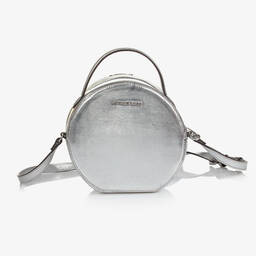 Michael Kors Kids-Girls Silver Round Shoulder Bag (18cm) | Childrensalon Outlet