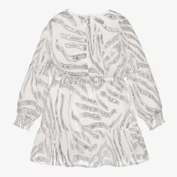 Michael Kors Kids-Girls Silver Thread Chiffon Dress | Childrensalon Outlet