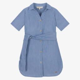 Michael Kors Kids-Girls Sky Stripe Cotton Dress | Childrensalon Outlet