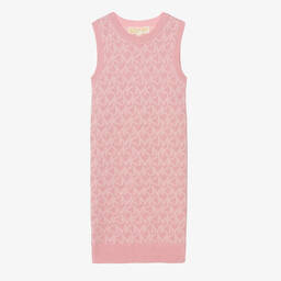 Michael Kors Kids-Girls Sparkly Pink Knitted Dress | Childrensalon Outlet