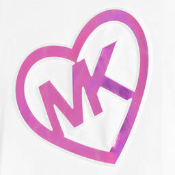 Michael Kors Kids-Girls White Cotton Logo T-Shirt | Childrensalon Outlet