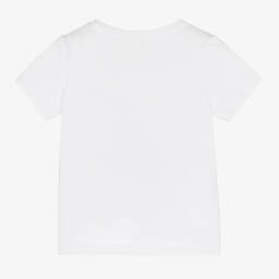 Michael Kors Kids-Girls White Cotton Sequin T-Shirt | Childrensalon Outlet