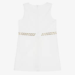 Michael Kors Kids-Girls White Crêpe Shift Dress | Childrensalon Outlet
