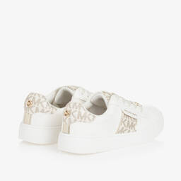 Michael Kors Kids-Girls White Faux Leather Lace-Up Trainers | Childrensalon Outlet
