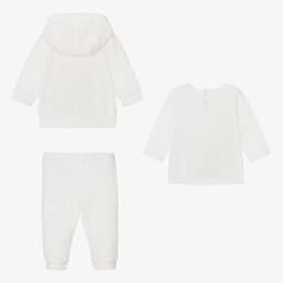 Michael Kors Kids-Girls White Monogram Tracksuit Set | Childrensalon Outlet