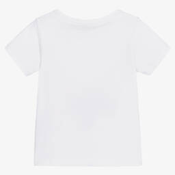 Michael Kors Kids-Girls White Sequin Heart Logo T-Shirt | Childrensalon Outlet