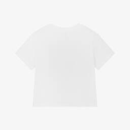 Michael Kors Kids-تيشيرت قطن عاجي بلمسة معدنية براقة | Childrensalon Outlet