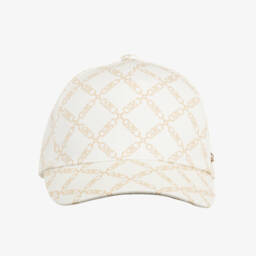 Michael Kors Kids-Ivory Girls Luxury Logo Hat | Childrensalon Outlet