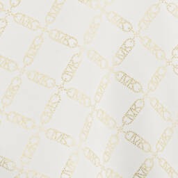 Michael Kors Kids-فستان عاجي بشعار ذهبي لامع | Childrensalon Outlet