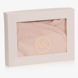 Michael Kors Kids-Pink Cotton Bodyvests (2 Pack) | Childrensalon Outlet