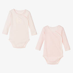 Michael Kors Kids-Pink Cotton Bodyvests (2 Pack) | Childrensalon Outlet