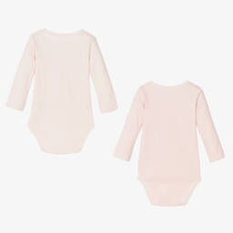 Michael Kors Kids-Pink Cotton Bodyvests (2 Pack) | Childrensalon Outlet