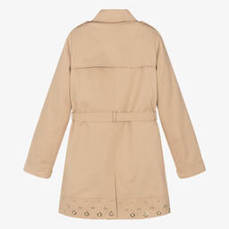 Michael Kors Kids-Teen Girls Beige Cotton Trench Coat | Childrensalon Outlet